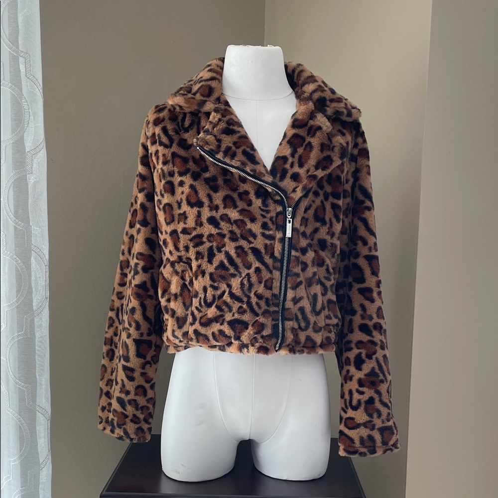 🐆Leopard Teddy moto Jacket